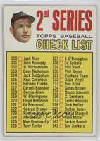 2nd Series Checklist (Mickey Mantle) (Period in #170 D. McAuliffe Streaked) [Go…