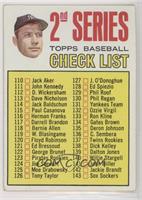 2nd Series Checklist (Mickey Mantle) (Period in #170 D. McAuliffe Streaked) [Go…