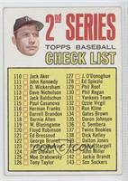 2nd Series Checklist (Mickey Mantle) (Period in #170 D. McAuliffe Streaked) [Go…