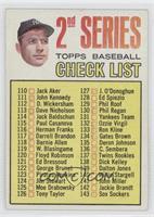2nd Series Checklist (Mickey Mantle) (Period in #170 D. McAuliffe Streaked) [No…