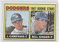 1967 Rookie Stars - Jimmy Campanis, Bill Singer [Noted]