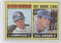 1967 Rookie Stars - Jimmy Campanis, Bill Singer