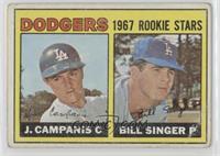 1967 Rookie Stars - Jimmy Campanis, Bill Singer [Good to VG‑EX]