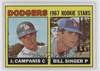 1967 Rookie Stars - Jimmy Campanis, Bill Singer