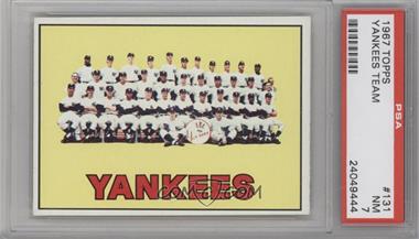 1967 Topps - [Base] #131 - New York Yankees Team [PSA 7 NM]
