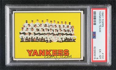 1967 Topps - [Base] #131 - New York Yankees Team [PSA 6 EX‑MT]