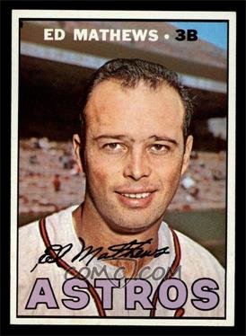 1967 Topps - [Base] #166 - Eddie Mathews [NM]