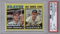 1967 Rookie Stars - Charles Vaughan, Cecil Upshaw [PSA 8 NM‑MT]