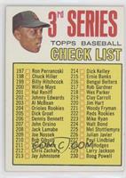 3rd Series Checklist (Willie Mays) (214 is Dick Kelley)