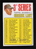 3rd Series Checklist (Willie Mays) (214 is Dick Kelley)