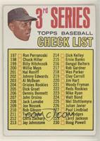 3rd Series Checklist (Willie Mays) (214 is Dick Kelley)