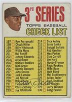 3rd Series Checklist (Willie Mays) (214 is Dick Kelley) [Poor to Fair]