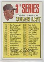 3rd Series Checklist (Willie Mays) (214 is Tom Kelley)