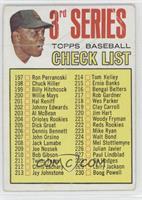 3rd Series Checklist (Willie Mays) (214 is Tom Kelley) [Poor to Fair]