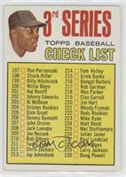 3rd Series Checklist (Willie Mays) (214 is Tom Kelley) [Good to VG…