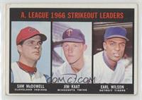 Sam McDowell, Jim Kaat, Earl Wilson [Good to VG‑EX]