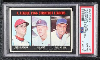 1967 Topps - [Base] #237 - Sam McDowell, Jim Kaat, Earl Wilson [PSA 8 NM‑MT]