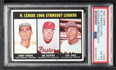 1967 Topps - [Base] #238 - Sandy Koufax, Jim Bunning, Bob Veale [PSA 6 EX‑MT]