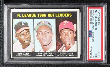 1967 Topps - [Base] #242 - Dick Allen, Hank Aaron, Roberto Clemente [PSA 5 EX]