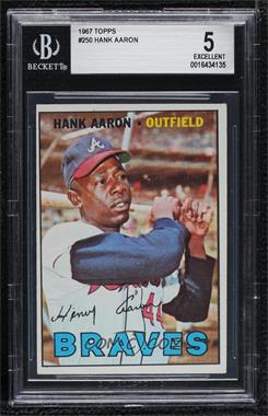 1967 Topps - [Base] #250 - Hank Aaron [BGS 5 EXCELLENT]