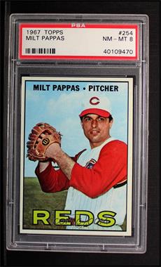 1967 Topps - [Base] #254 - Milt Pappas [PSA 8 NM‑MT]