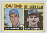 1967 Rookie Stars - Bill Connors, Dave Dowling [COMC RCR Poor]