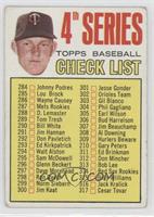 4th Series Baseball Checklist (Jim Kaat) [Good to VG‑EX]