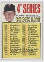 4th Series Baseball Checklist (Jim Kaat) [Noted]