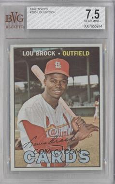 1967 Topps - [Base] #285 - Lou Brock [BVG 7.5 NEAR MINT+]