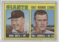 1967 Rookie Stars - Dick Dietz, Bill Sorrell [COMC RCR Poor]