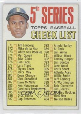 1967 Topps - [Base] #361 - 5th Series Check List (Roberto Clemente) [Noted]