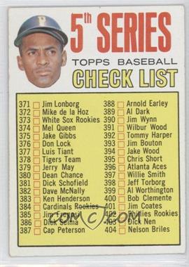 1967 Topps - [Base] #361 - 5th Series Check List (Roberto Clemente)