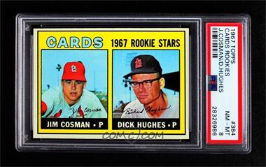 1967 Topps - [Base] #384 - 1967 Rookie Stars - Jim Cosman, Dick Hughes [PSA 8 NM‑MT]
