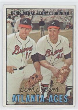 1967 Topps - [Base] #396 - Atlanta Aces (Denis Menke, Tony Cloninger) [Good to VG‑EX]