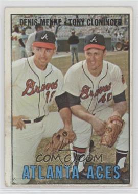 1967 Topps - [Base] #396 - Atlanta Aces (Denis Menke, Tony Cloninger) [Poor to Fair]
