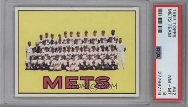 1967 Topps - [Base] #42 - New York Mets Team [PSA 8 NM‑MT]