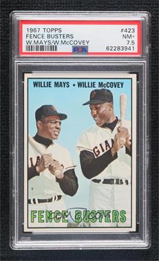 1967 Topps - [Base] #423 - Willie Mays, Willie McCovey [PSA 7.5 NM+]