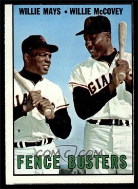 1967 Topps - [Base] #423 - Willie Mays, Willie McCovey [VG]