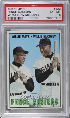 1967 Topps - [Base] #423 - Willie Mays, Willie McCovey [PSA 6 EX‑MT]