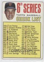 6th Series Checklist, Juan Marichal (No Left Ear) [Good to VG‑E…