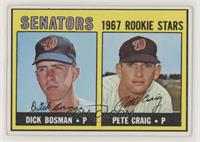 1967 Rookie Stars - Dick Bosman, Pete Craig [Poor to Fair]