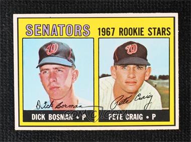 1967 Topps - [Base] #459 - 1967 Rookie Stars - Dick Bosman, Pete Craig