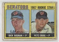 1967 Rookie Stars - Dick Bosman, Pete Craig [Poor to Fair]