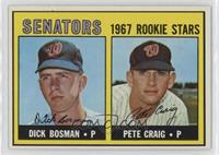 1967 Rookie Stars - Dick Bosman, Pete Craig