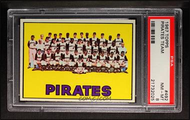1967 Topps - [Base] #492 - Pittsburgh Pirates Team [PSA 8 NM‑MT]