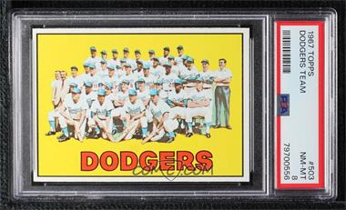 1967 Topps - [Base] #503 - Los Angeles Dodgers Team [PSA 8 NM‑MT]