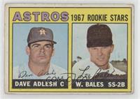 1967 Rookie Stars - Dave Adlesh, Wes Bales [COMC RCR Poor]