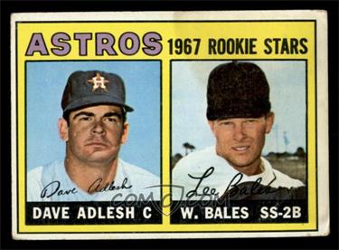 1967 Topps - [Base] #51 - 1967 Rookie Stars - Dave Adlesh, Wes Bales [GOOD]