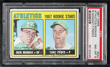 1967 Topps - [Base] #542 - High # - Rick Monday, Tony Pierce [PSA 8 NM‑MT]