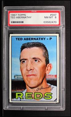 1967 Topps - [Base] #597 - High # - Ted Abernathy [PSA 8 NM‑MT]